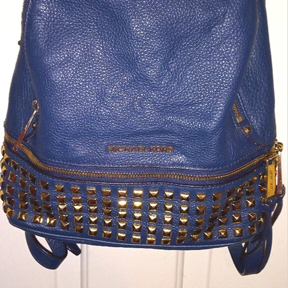Roomy Michael Kors Leather Backpack with Studs - Picture 4 of 6